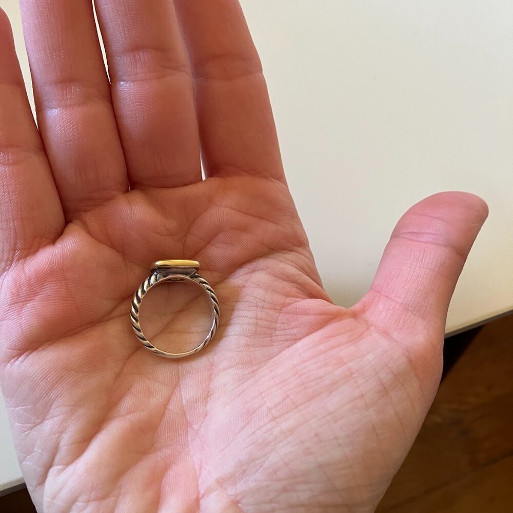 David Yurman Two-Tone Citrine Albion Ring 7 - Picture 6 of 7